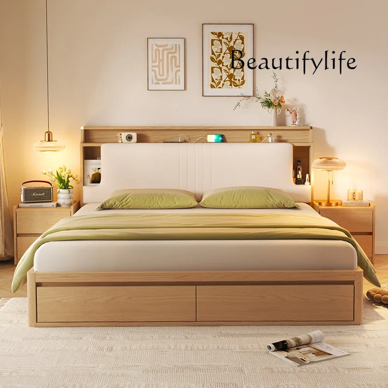 

DA Storage Bedroom Bed Children Modern Luxury Single Double Multifunctional Massage Bed Mobile Sleeping Muebles Trendy Furniture