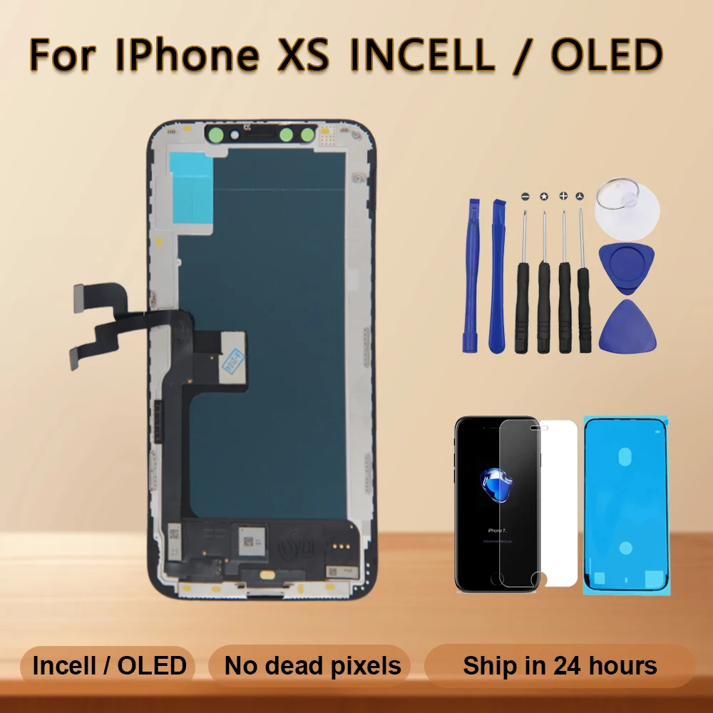 

ЖК-дисплей для iPhone XS, сменный преобразователь сенсорного экрана в сборе Incell XS GX OLED True Tone