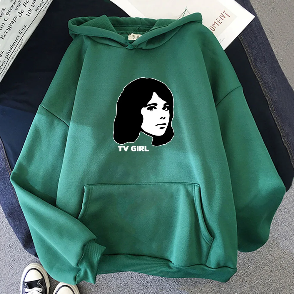 TV Girl Heavy Mental Streetwear Bluzy Zimowe Polarowe Wygodne Bluzy z kapturem Długi rękaw Sudaderas Harajuku Casual Hoody