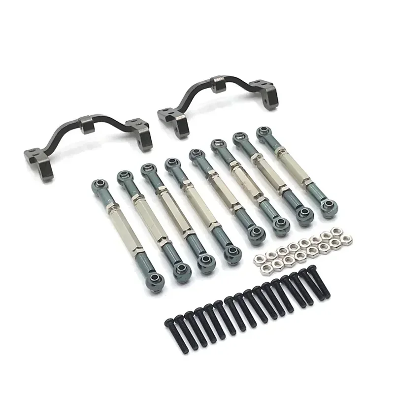 WPL C14 C24 B1 B14 1/16 メタルアップグレードパーツ Rcモデル クローラー車 トラック バギー用 ステアリングリンクロッド プルロッド マウントシートセット 10個