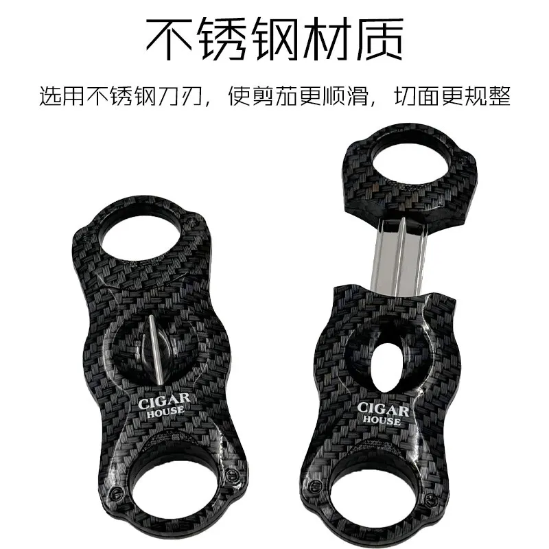 

NOW ENJOY Cigar scissors - V-shaped high-end sharp stainless steel cigar scissors - Cigar knife hole puncher - Portable tool