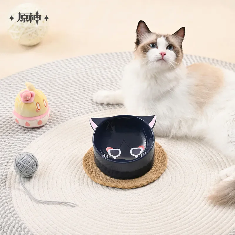 [Genuine] Wanderer Ceramic Pet Bowl Genshin Impact Official Merch miHoYo Original Wanderer Fairy Tale Cat Ceramic Pet Bowl Gift