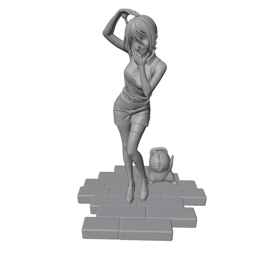 1/24 Anime Character Statue GK Miniature 3D Printed Gray Model Figurine DIY Doll Model Unassembled And Unpainted