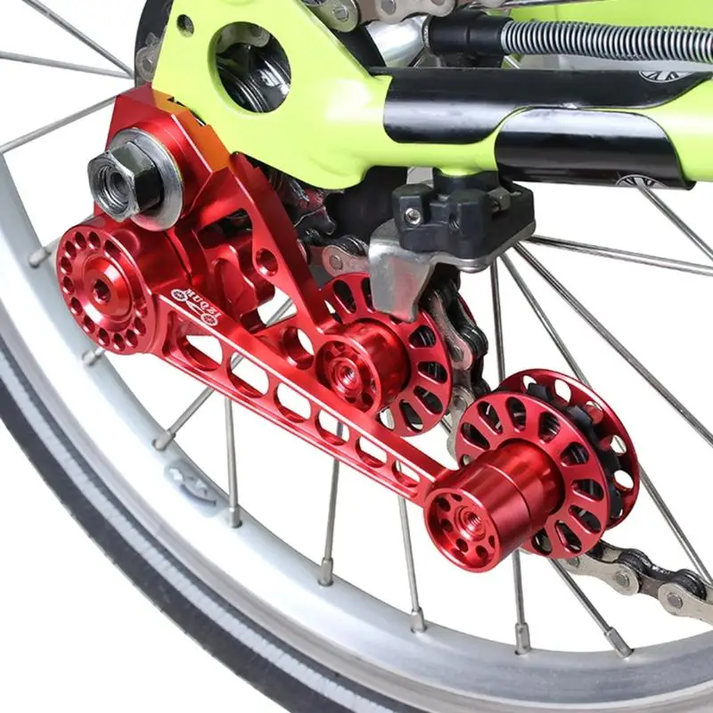

Aluminum Alloy Bicycle Chain Guide Wheel 2/3/6 Speed Folding Bike Rear Derailleur Chain Tensioner