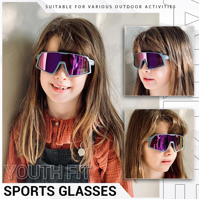 

KAPVOE Polarized Outdoor Sports Fishing Sunglasses Boys Girls Cycling Glasses UV400 Children Bike Equipment Camping Eyewear