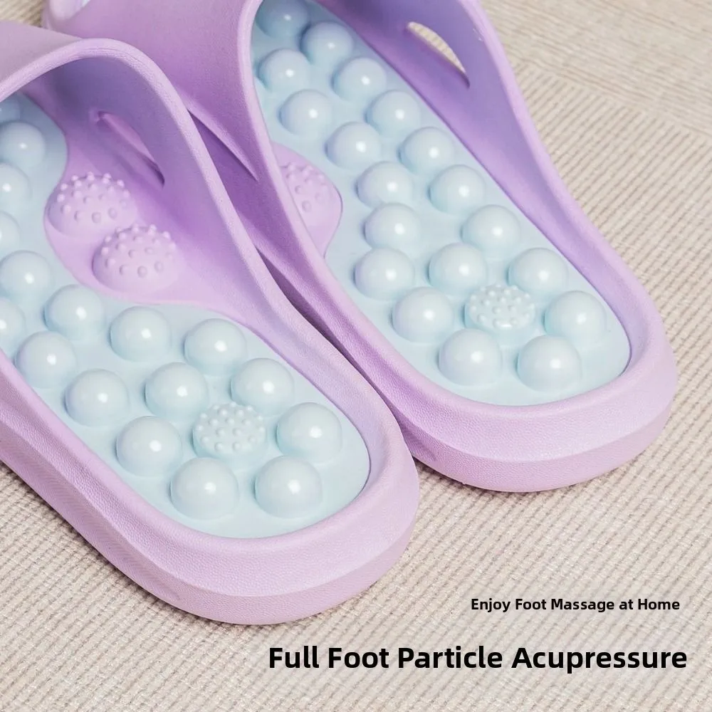Casual Non-slip EVA Thick Sole Slippers Summer Style Foot Acupressure Massage Slippers Comfort Bathroom Slippers Summer Outdoor