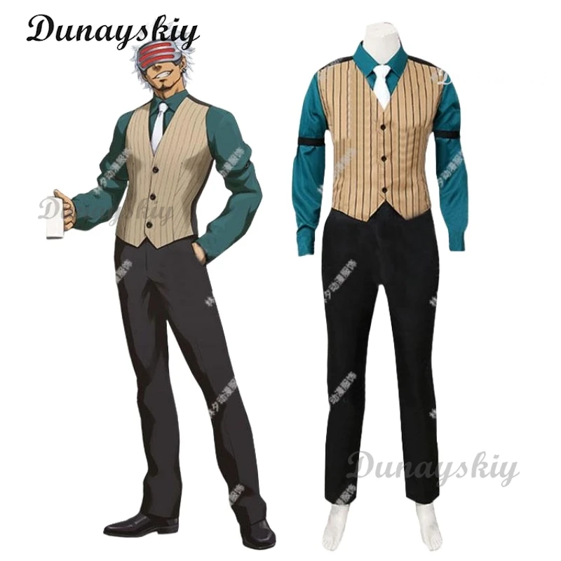 أنيمي لعبة الآس المحامي Gyakuten سايبان جودوت تأثيري لجنة تأثيري حلي جودوت قناع الرجال هالوين مخصصة