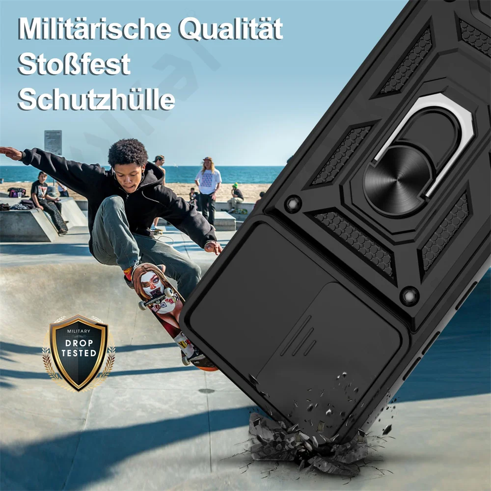 Etui na Samsung XCover 7 Pro Galaxy XCover 7 Osłona Obiektywu Aparatu Pierścień Podstawka Obrotowa Pancerna — zdjęcie produktu 3