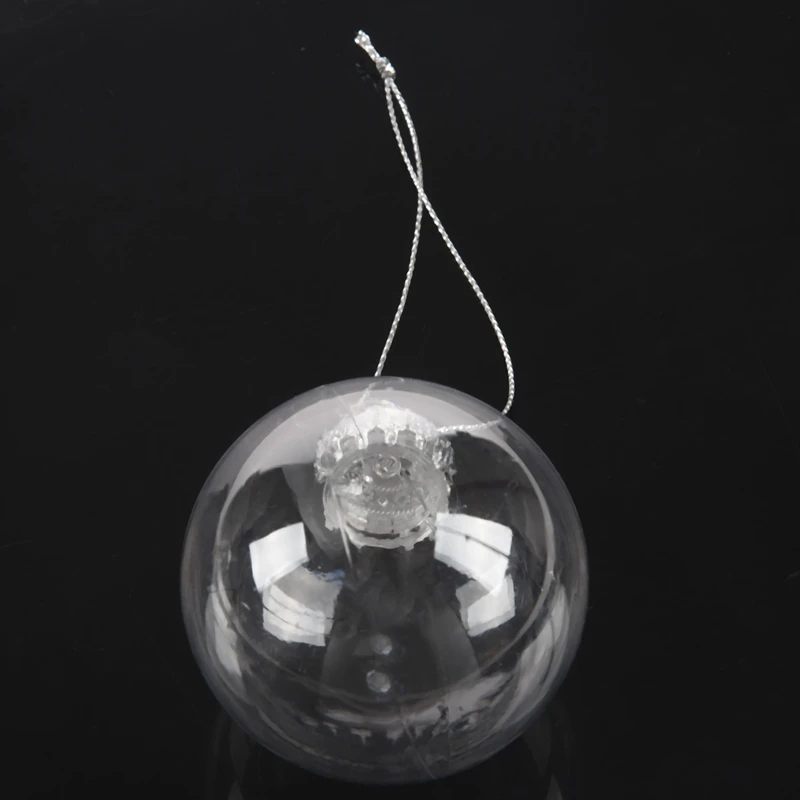 Clear DIY Baubles Shatterproof Seamless Plastic XMAS Ball Home Tree Decor Gift - 60Mm QTY:8