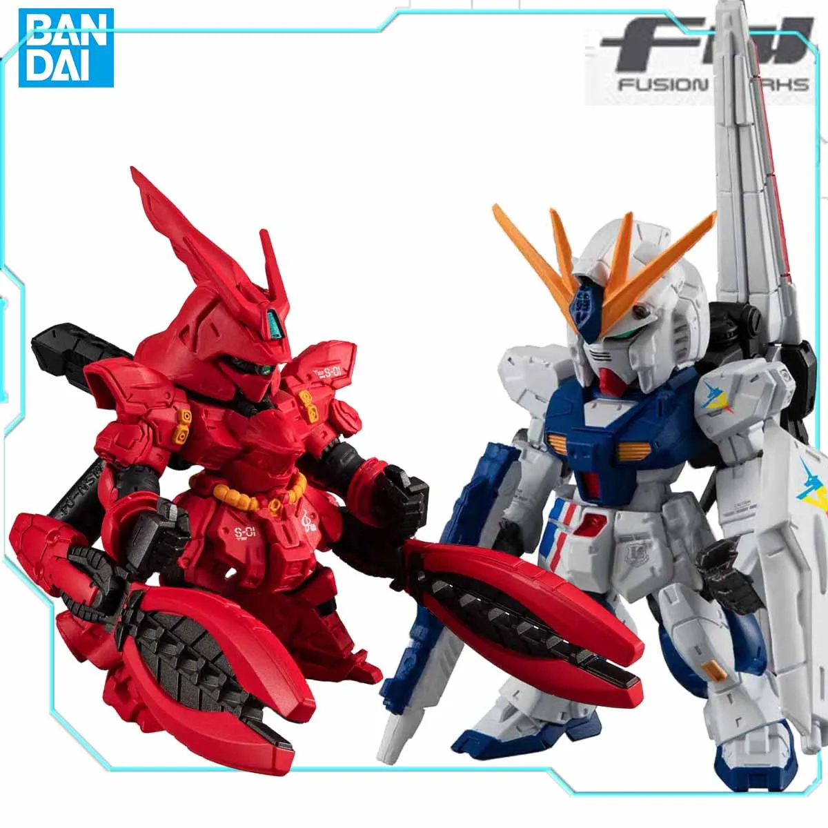 Bandai Genuine Mobile Kit FW GUNDAM CONVERGE CORE RX-93ff V GUNDAM And MSN-04FF SAZABI Anime Action Figures Model Gifts Toys