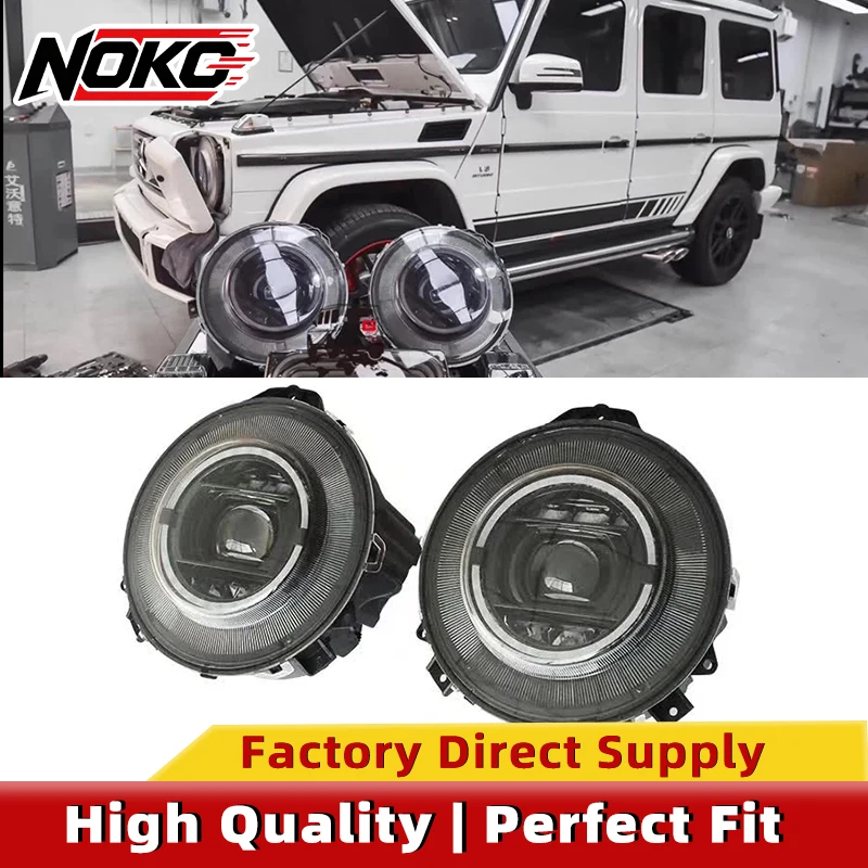 W463 Old to New Headlight for Mercedes G‑Class W463 Plug‑Play Multibeam Geometric W464 Style LED Headlights New‑Style 12-17