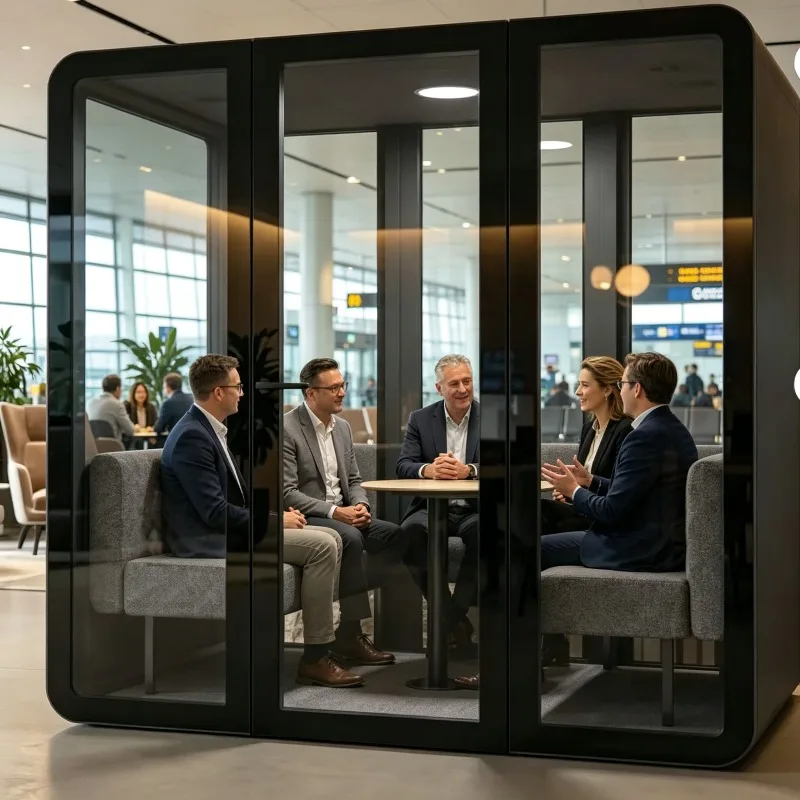 Office Phone Silent Cabin Customized Movable Sound Insulated Acoustic Privacy Pod Modular Space