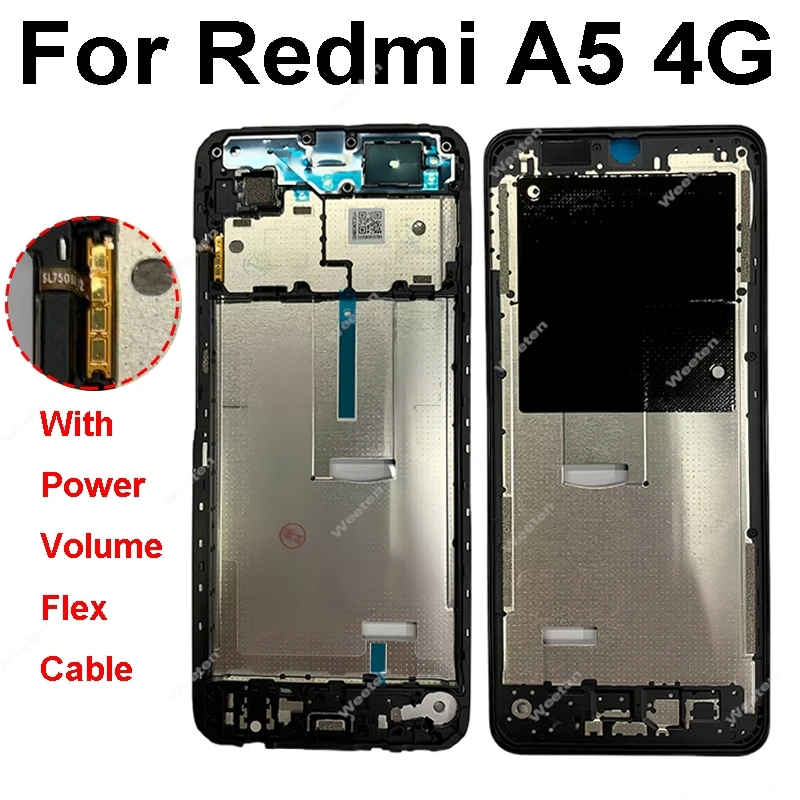 LCD Display Screen Frame Cover For Xiaomi Redmi A1 A2 A3 A3X A5 Plus 4G Pro LCD Frame Cover Holder Bezel Spare Parts