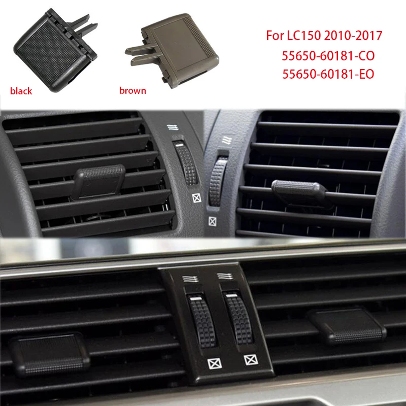 

Car Dash A/C Vent Tab Clips Air Conditioning Leaf Louvre Slice Kit For 2010-2017 Toyota Prado LC150 Car Accessories