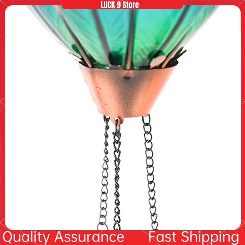 Outdoor Lanterns Hot Air Balloon Solar Lantern With Candle Holder For Garden Decor,Hanging Solar Light Outdoor Peafowl Durable