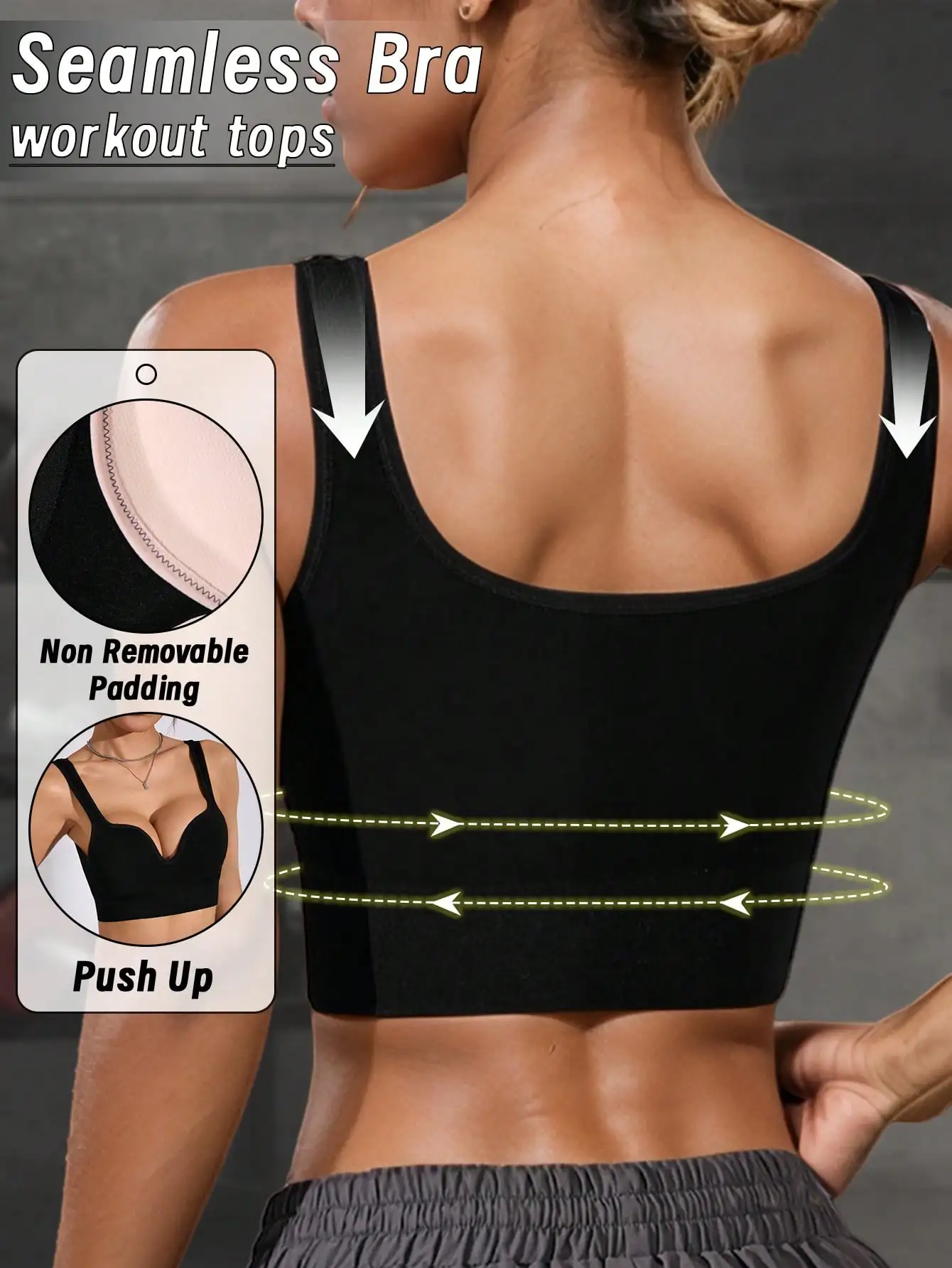 Sports Bras Training Exercise Summer Gym Top Active wear Women's Seamless Bralette Running High Support Sports Bra
