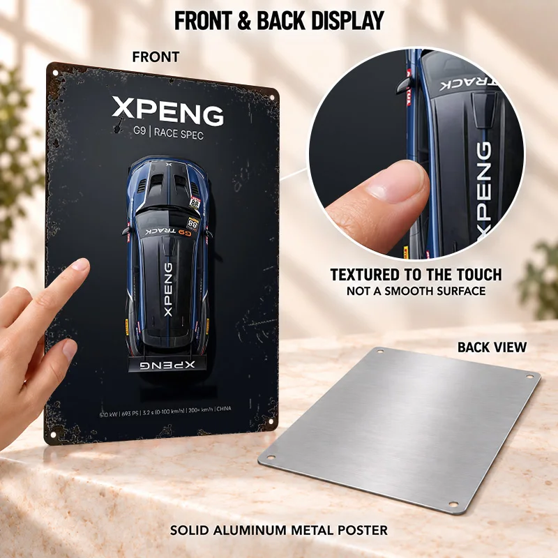 XPeng Printed Posters Automotive Heritage Design Collector Room Wall Art Personalized Aluminum Metal Sign Driver Birthday Gift