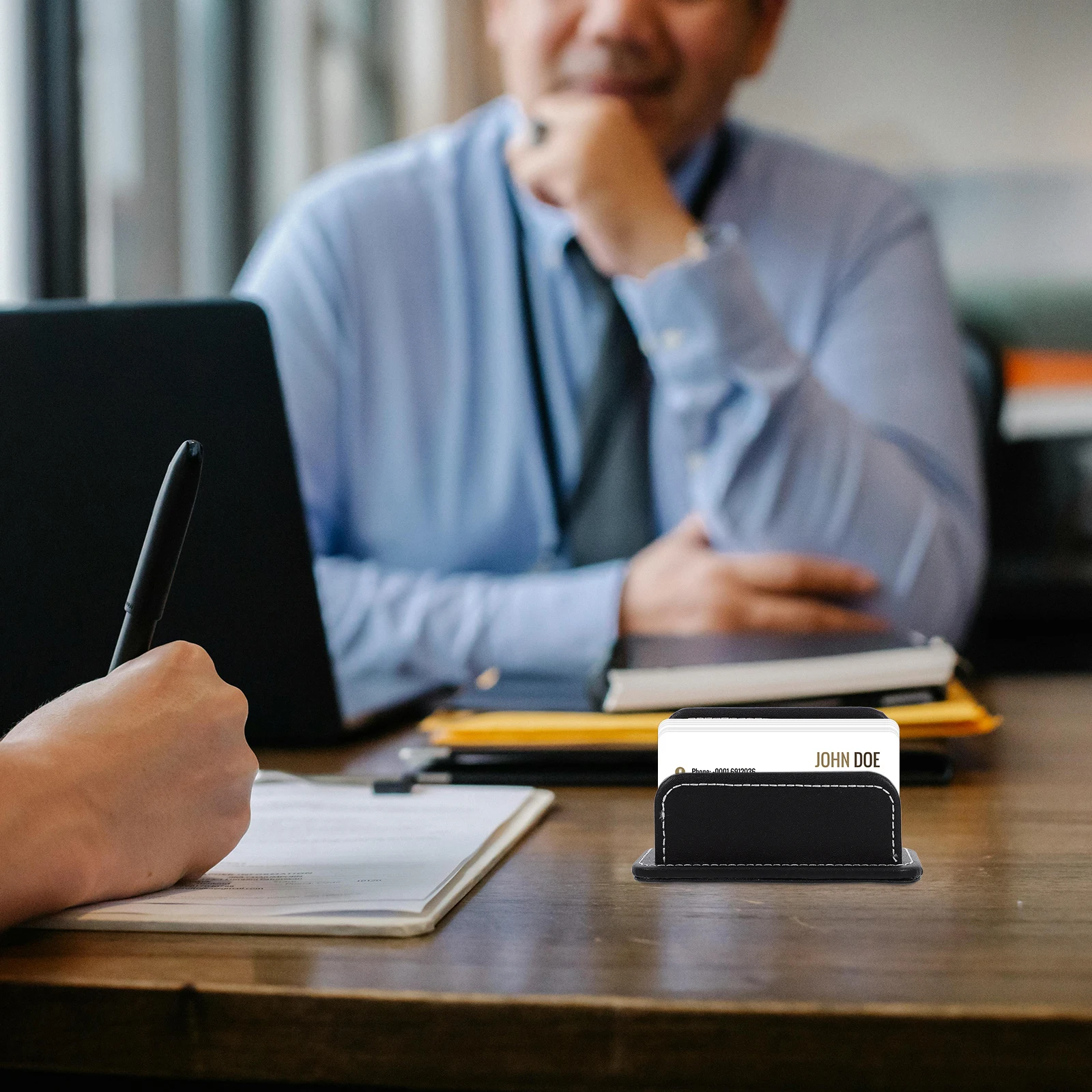 

PU Business Card Case Holder Construction Elegant Style Name Card Protector Business Holder Name Case