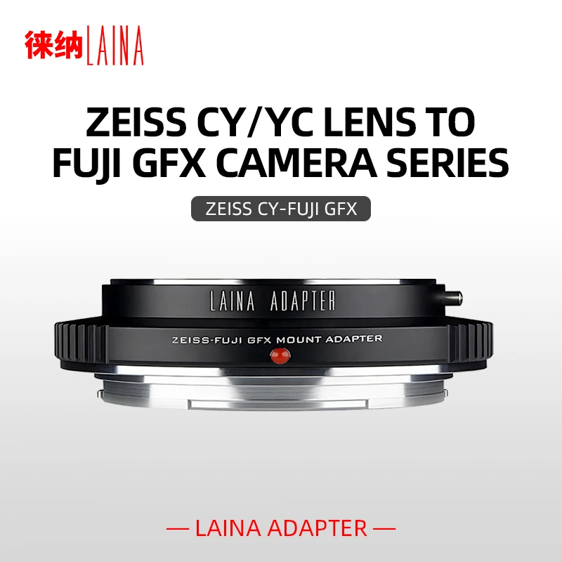 Adaptador LAINA PARA Zeiss Contax C/Y a Fujifilm GFX, Lente de Montura CY YC a Formato Medio GFX, Agarre Antideslizante