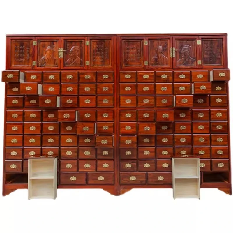 

Traditional Chinese medicine cabinet, solid wood e****mical wooden traditional Chinese medicine cabinet, bucket traditional