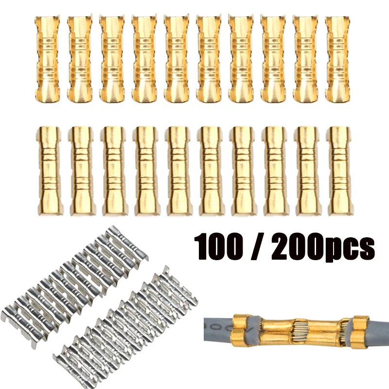 100/200 pz connettore del cavo terminali punte crimpatura blocco elettrico connettore a forcella terminali a crimpare terminale a forma di U 0.5-1.5