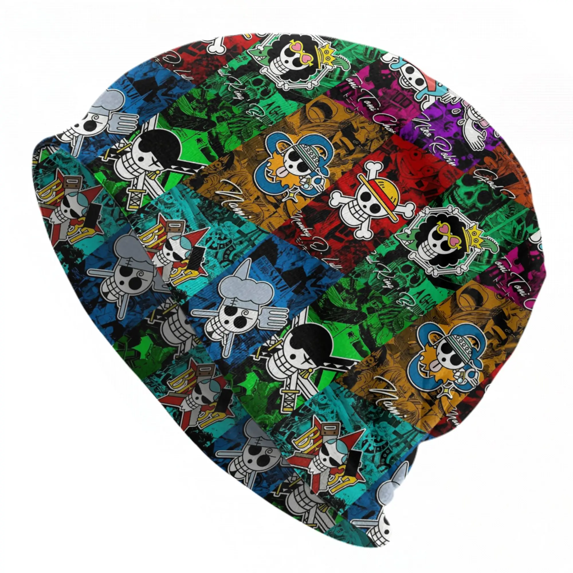 One Piece Poster Cap  Vintage Unisex Outdoor Skullies Beanies Hats Spring Warm Multifunction Bonnet Hat