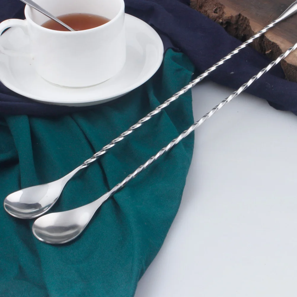 

3 Pcs Multifunction Stainless Steel Bar Spoon Household Mixers Spoons 304 Stirring Cocktail Stirrer