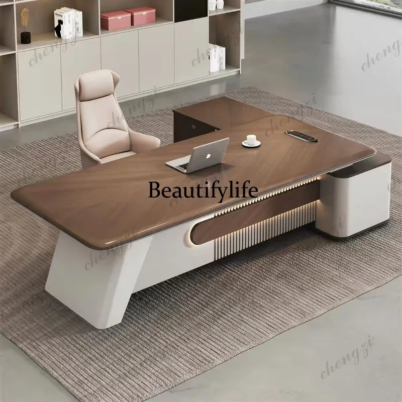 F181 Boss Desk Senior Sense President Desk Large ClassOffice Manager Supervisor Desk