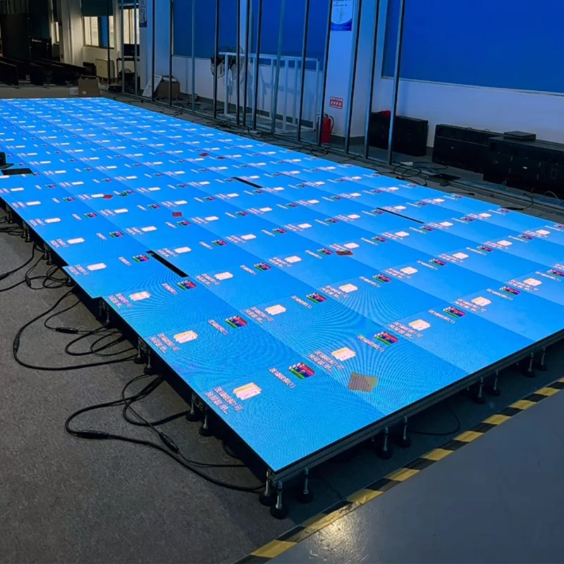 LED Floor Tile Screen Interactive Full Color Screen Floor Ground Display Screen For Indoor Bar Stage