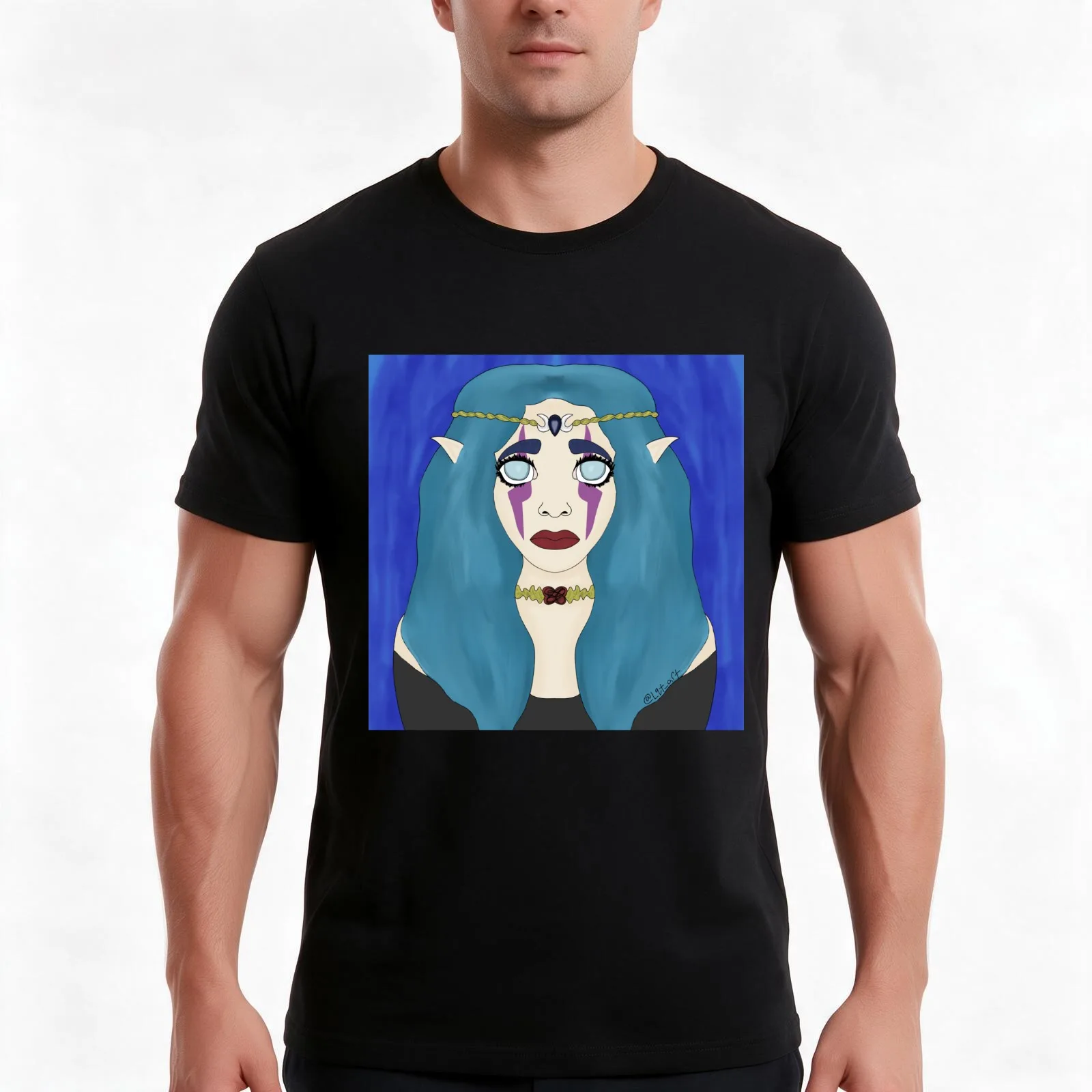 Enchantress Elf T-Shirt Summer Casual Cotton Tee Oversized Streetwear Tops Vintage Graphic Print Loose Fit Short Sleeve