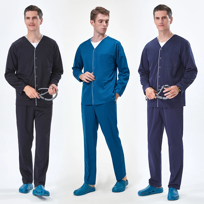 Anti Leges™Veste de gIslande soyeuse pour hommes et femmes, uniforme médical d'échauffement, vestes génératrices, vêtements de travail d'hôpital, tenues d'infirmière médecin, L3