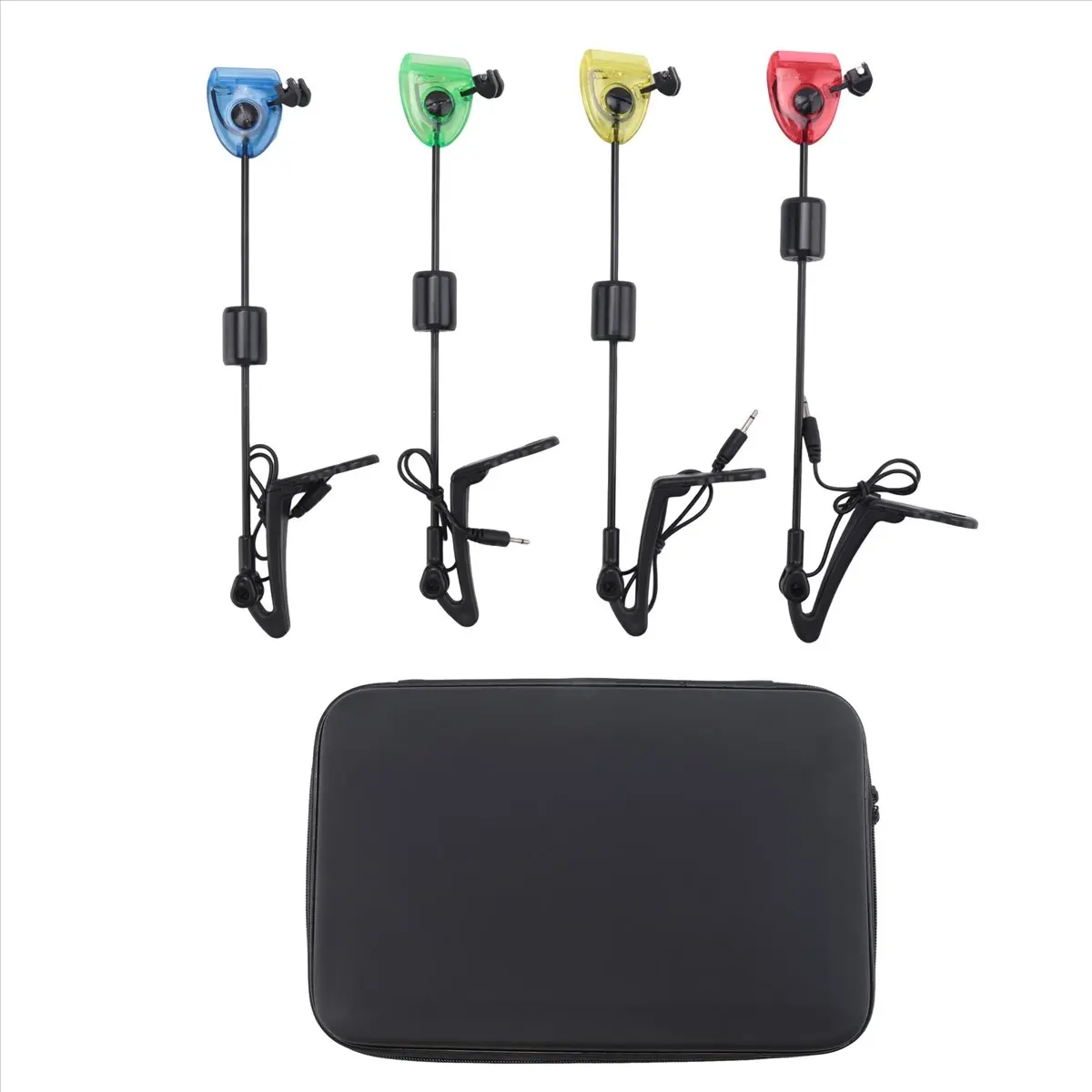 【CYBER MONDAY】4Pcs Fishing Swingers Set Fishing Bite Alarm Indicators Led Illuminated Swinger Carp Fishing Accessories