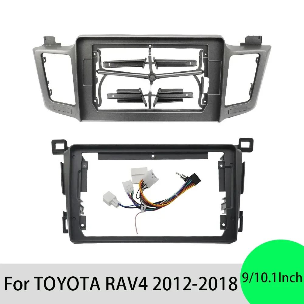 For TOYOTA RAV4 2012-2018 9/10.1Inch Car Radio Fascias GPS MP5 Android Stereo Player 2 Din Head Unit Panel Dash Frame Trim