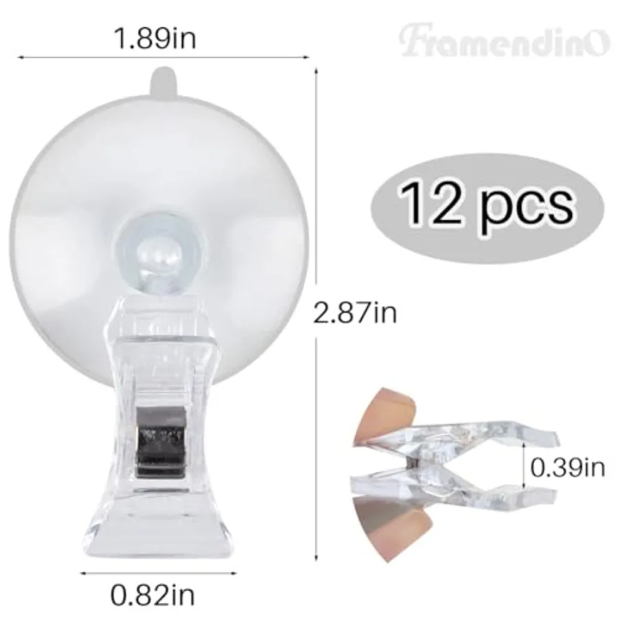 12 عبوة من حامل المشبك الدائري المشبك الشفاف لعرض بطاقات العمل للمكتب المنزلي #2