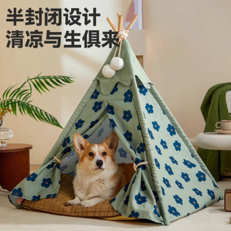 

Bed Cat Tent Pet Bed Accessories Pet Supplies Tent Kennel Detachable and Washable Small and Medium-sized Dog House Cattery