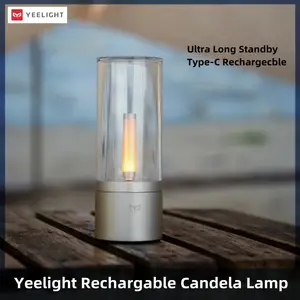 Yeelight-調整可能な強度のキャンドルランプ,調光可能なキャンドルライト,2022 k,タイマーC,充電式,環境灯,1800 -  AliExpress