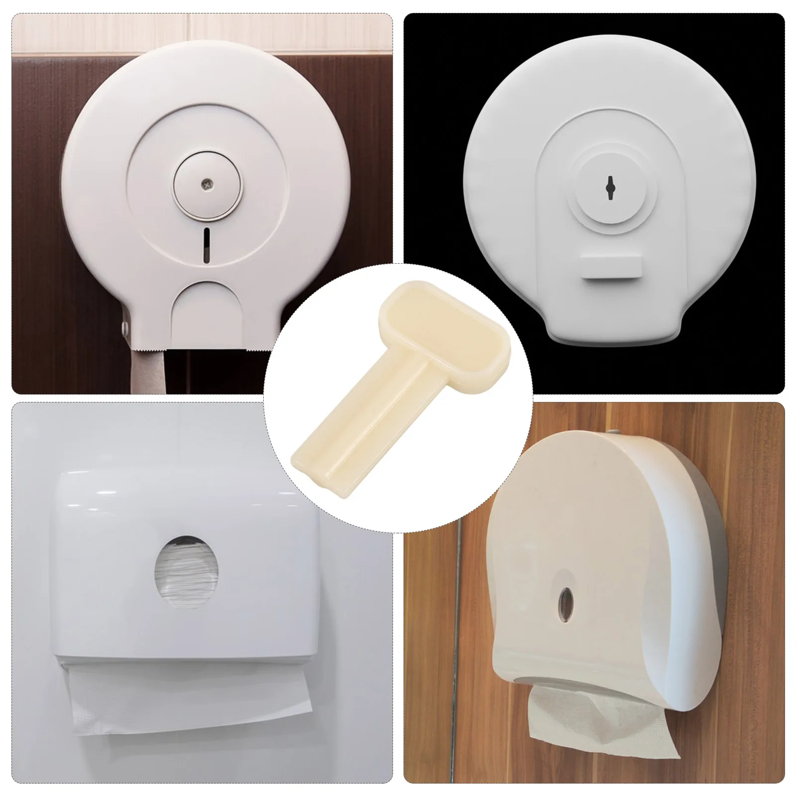 

Tissue Dispenser Key for Paper Towel Holder Secure Lock Box Bathroom Accessories Plastic Commercial Replacement Part