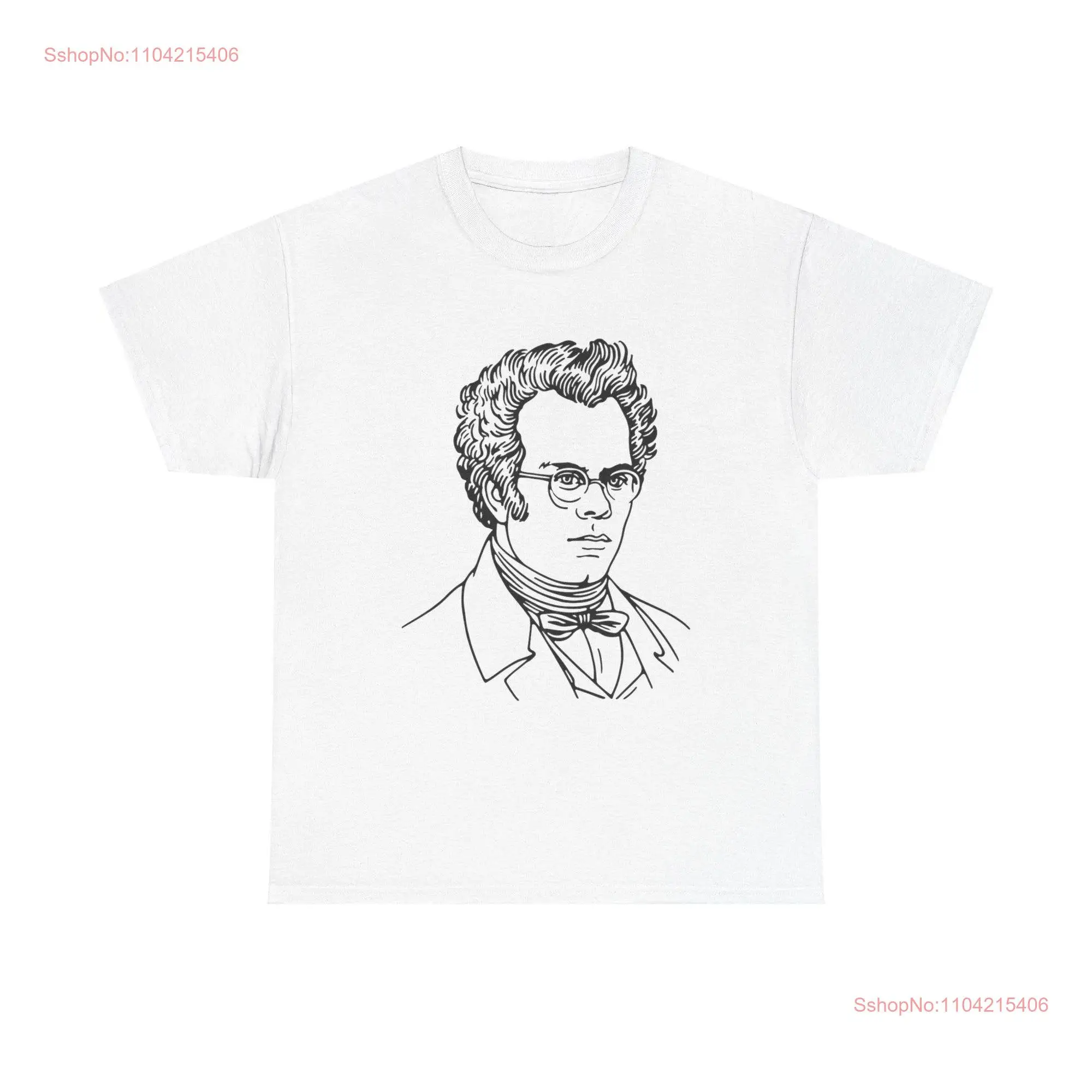 Franz Schubert T Shirt composer pianist symphony orchestra music portrait tee long or short sleeves