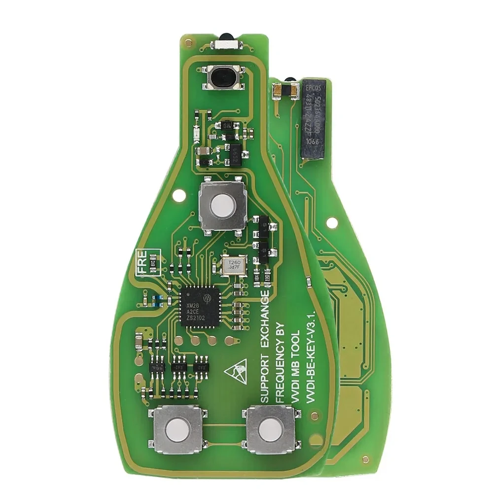 Xhorse VVDI BE Key XNBZ01EN For Mercedes Benz BGA NEC  V3.2 PCB Remote Key Chip Improved Version Smart 315MHz/433MHz green board