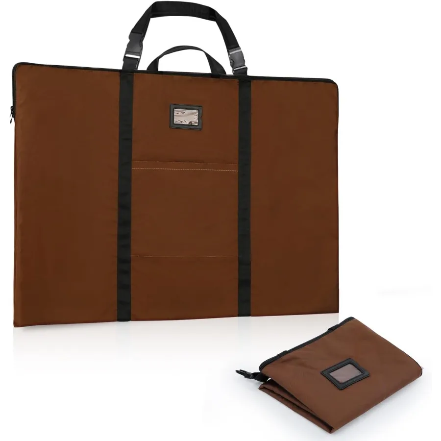 حقيبة محفظة فنية كبيرة الحجم مقاس 24 × 36 بوصة حقيبة تخزين كتف نايلون خفيفة الوزن مع مقبض وسحاب لرسم الملصقات