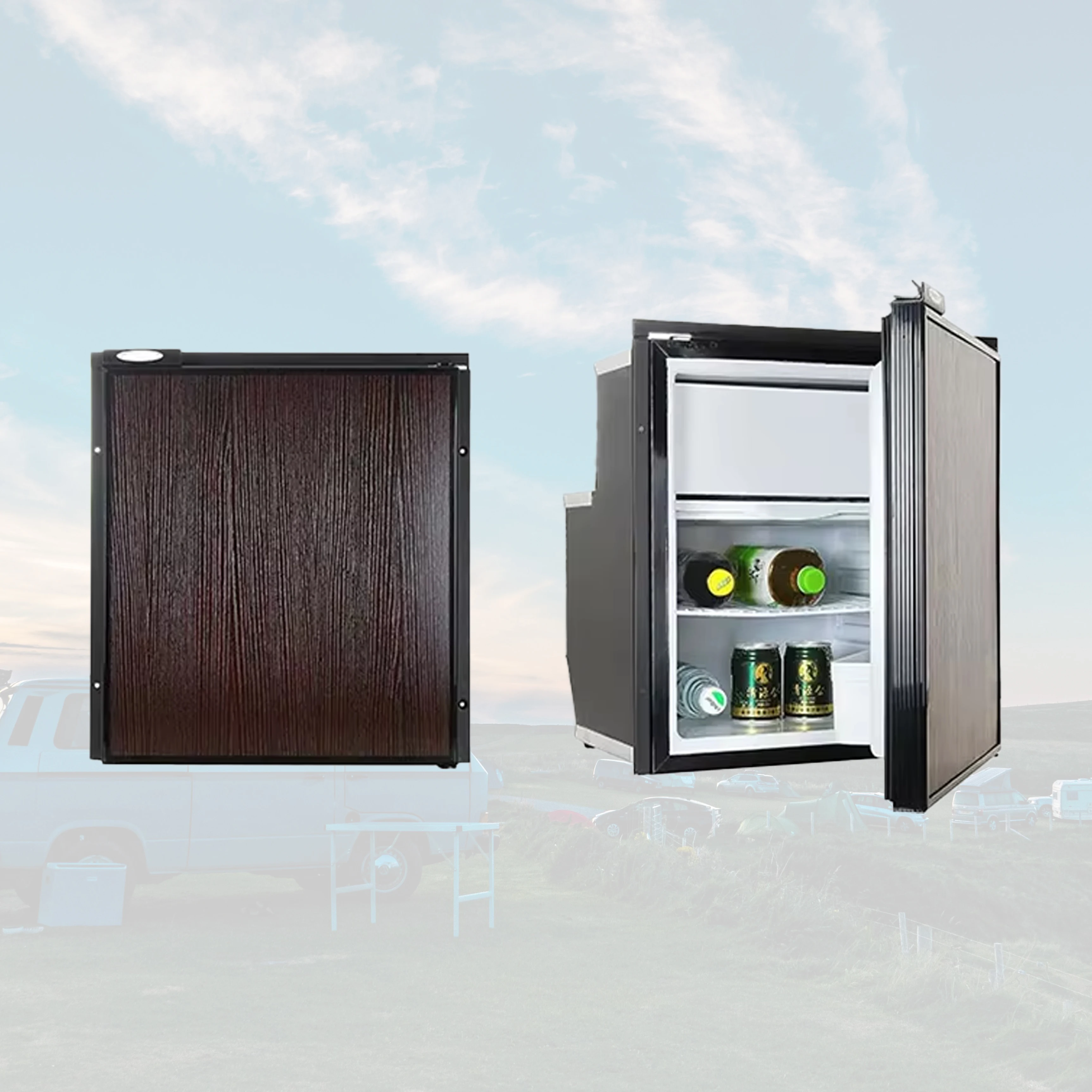 

High Quality Long Duration Time Steel Shell 12V/24V RV Refrigerator Hot Sale On Line