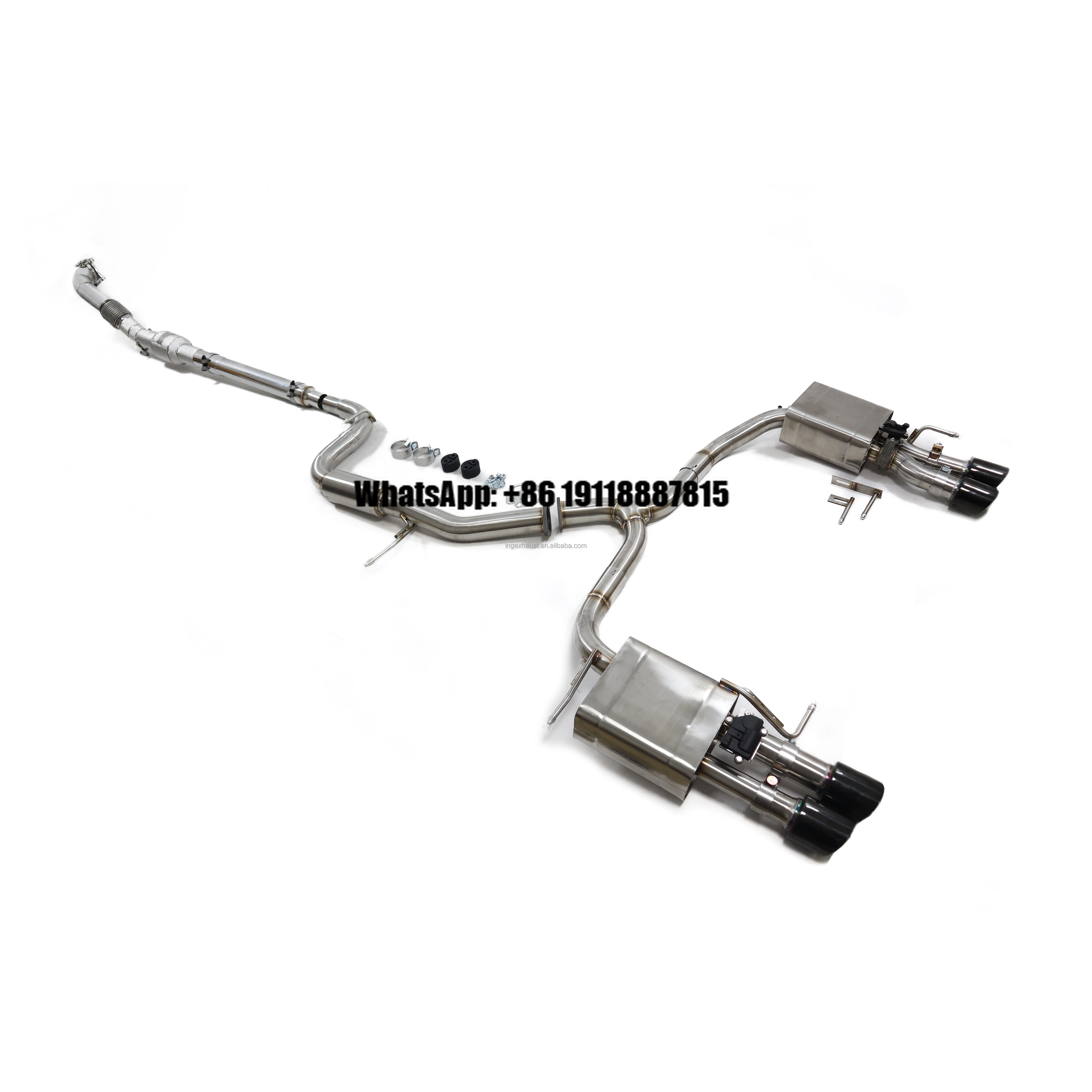 

ING Full Set for Volkswagen Passat CC 2.0T Catback Downpipe Exhaust Stainless Steel Pipe With Valve Muffler Auto Tuning Parts