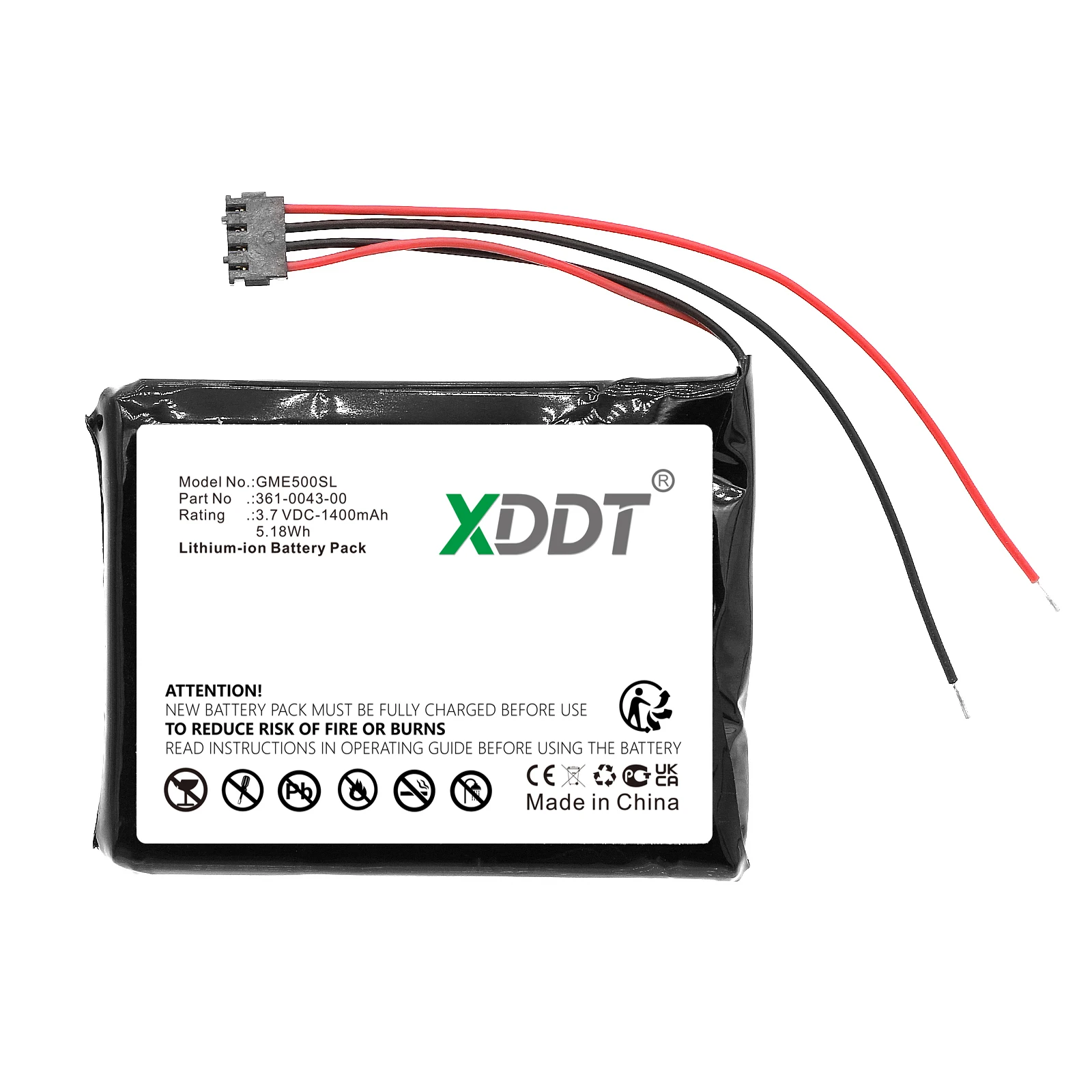 XDDT 361-00043-00 Replacement Battery For Garmin Edge820 Edge 520 Plus Edge 500 205 200 Edge 820 520 GPS Cycling Computer