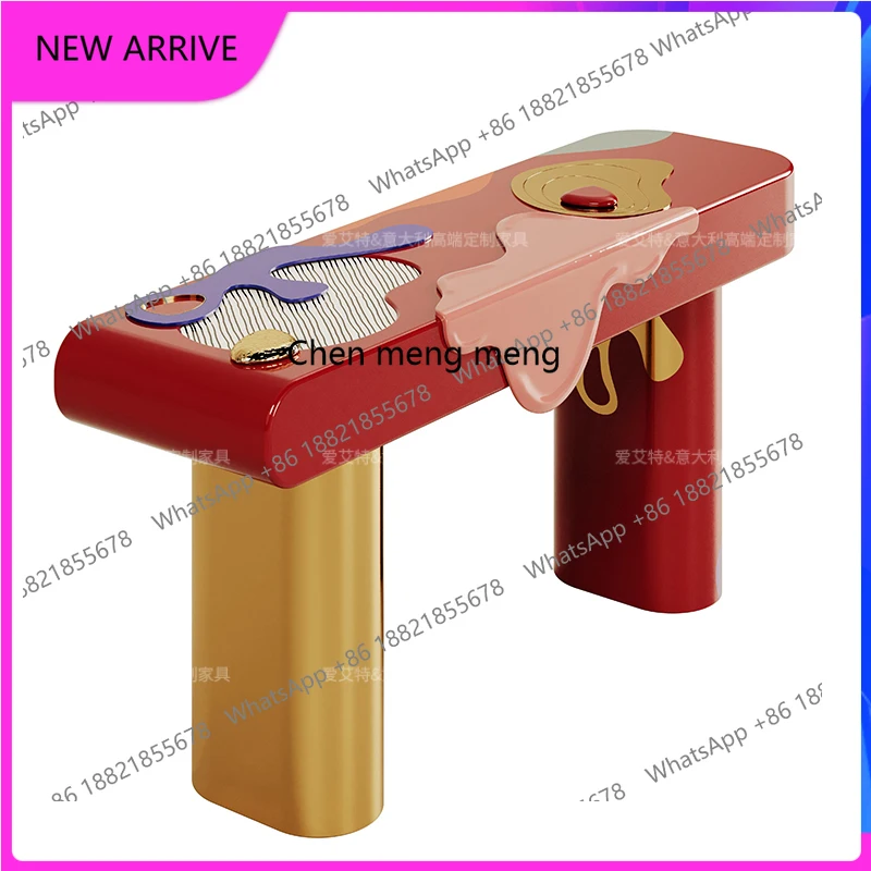 

K4050 Creative entrance table Fashion trend iins wind decorative cabinet Piano paint Personalized entrance table