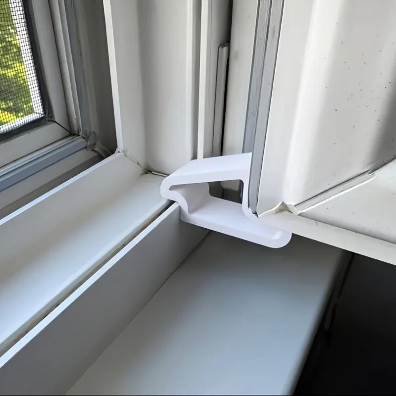 Fensterstopper – langlebiger Türstopper aus Kunststoff mit einfach zu installierendem Design, verhindert nach unten verschieben, sicherer Fensterhalt für Zuhause und Büro