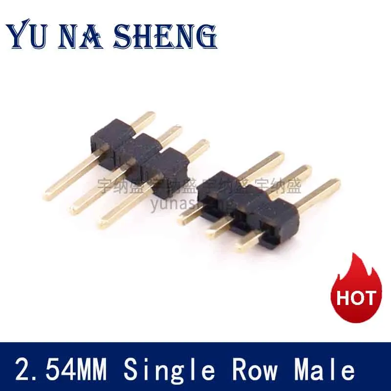 2.54 mm pitch 40 Pin 1x40 Single Row Male 2.54 Breakable Pin Header Connector Strip for Arduino Black 4P/8P/10P/12P/15P/20P/40P