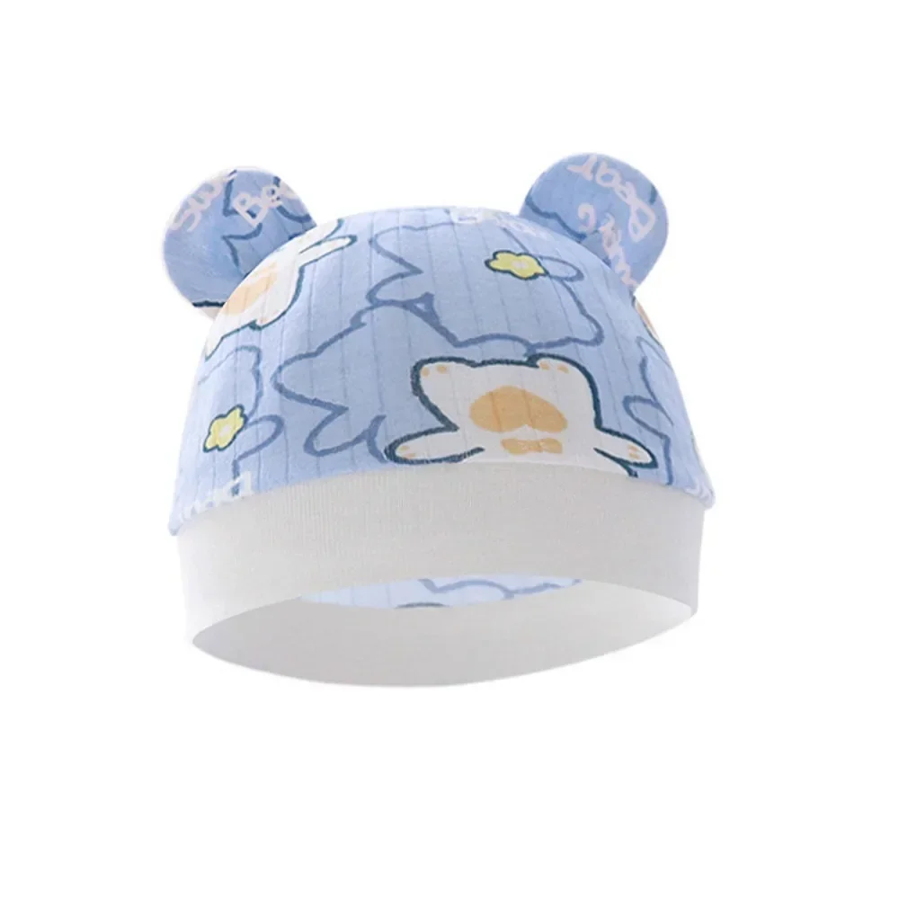 Cute Cartoon Fetal Cap Soft and Comfortable Nursery Hats 0-3Months Newborn Baby Cotton Beanie Hat Newborn Accessories