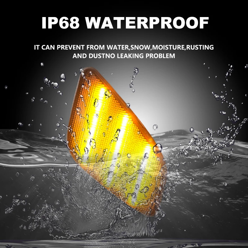 2X كامل العنبر LED المصد الأمامي أضواء العلامات الجانبية بدوره إشارة الوامض مصباح ل جيب رانجلر TJ اكسسوارات السيارات 1997-2006 Canbus