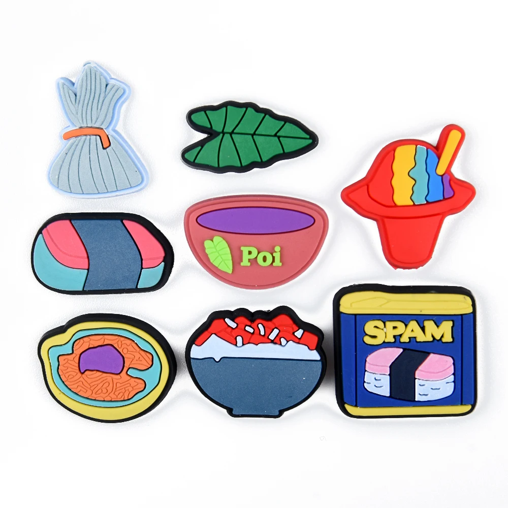 New Arrival Cute Animals Shoe Charms Sushi Poi Spam Shoes Decorations Save Our Earth Wristband Accessories Ox Goat Chicken