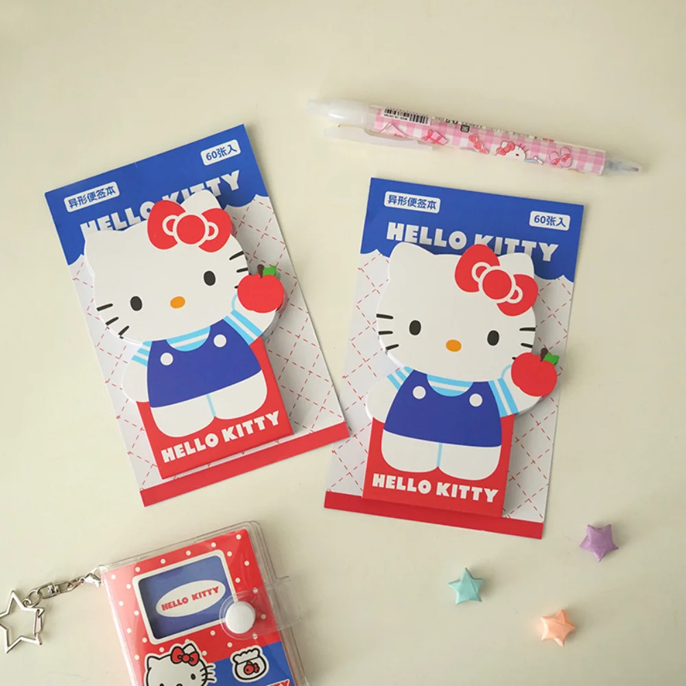 

60 листов Sanrio Hello Kitty студенческий блокнот милый мультфильм девичье сердце сообщение памятка липкие заметки канцелярские принадлежности подарки